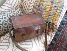 Vintage Saddle Leather Railway? possible carry case / Messenger Bag - 