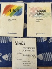 3 Commodore Amiga  A500/2000 Manuals Dos, Workbench, Basic, plus 1
