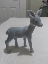 Grey Baby Deer Christmas Decoration Ornament