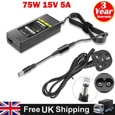 15V 5A FOR TOSHIBA EQUIUM A100-147 A100 ADAPTER CHARGER PSU + LEAD POWER CORD