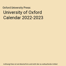 University of Oxford Calendar 2022-2023, Oxford University Press