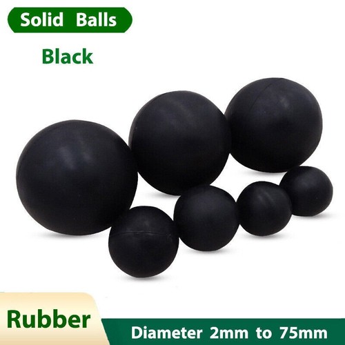Solid rubber balls black - rubber,