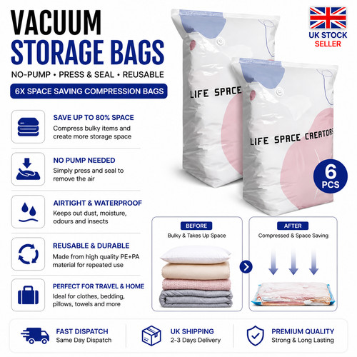 Pump vacuum storage - 6x, no‑pump