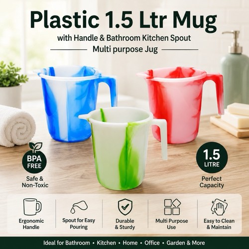 Plastic ltr mug with - plastic,