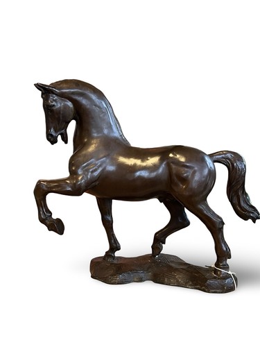 Bronze horse sculpture large - sculpture,