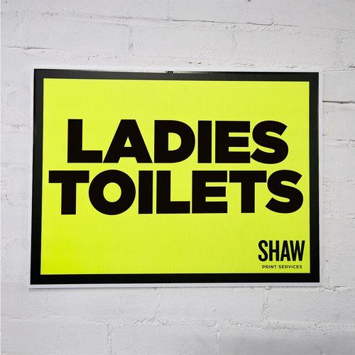 Ladies toilets event sign - event,