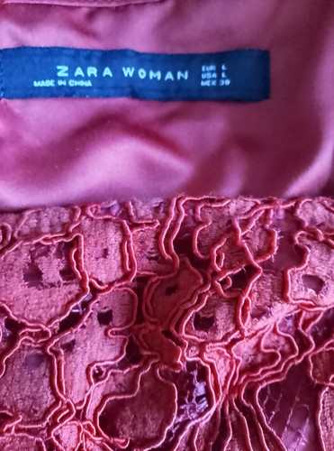 Zara woman red lace - , lined