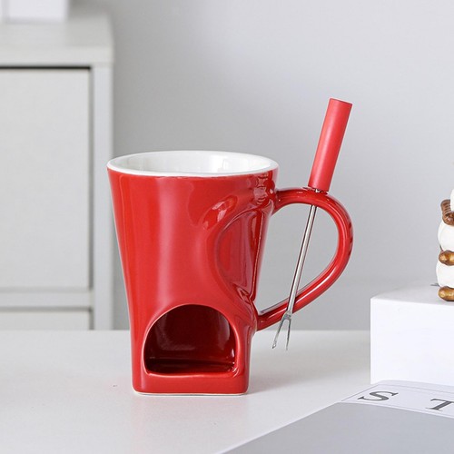Chocolate fondue ceramic pot - chocolate,