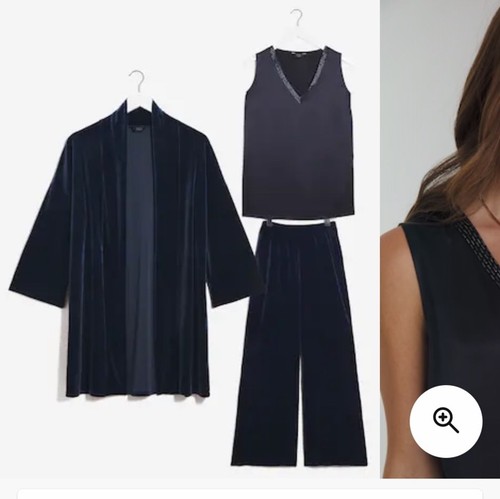 Joanna hope navy velvet 3pc - joanna,