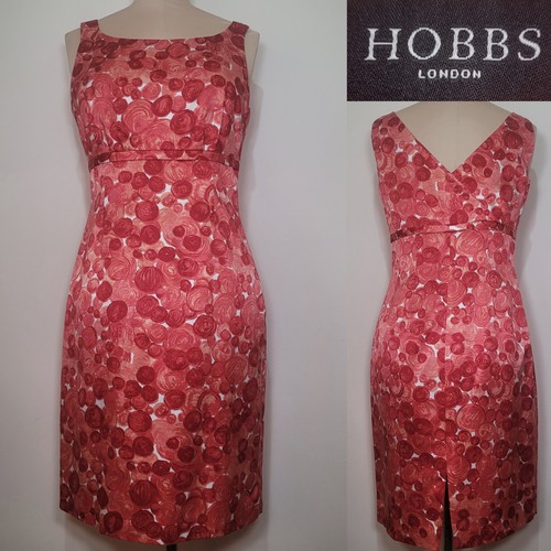 Hobbs dress coral red circular - dress,