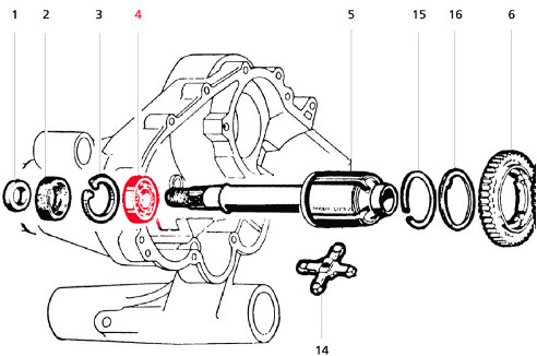 Vespa rear hub - px, hub/