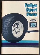 FORD RS RALLYE SPORT Car Parts Catalogue c1980 RS2000 Fiesta CAPRI Escort