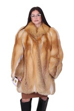 JACKET RED FOX FUR COAT FUCHS