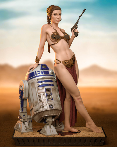Princess leia r2d2 unpainted - &,