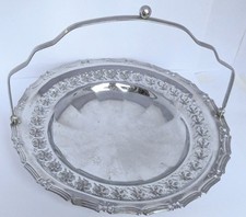 Silver Plated Vintage Tray With Handle