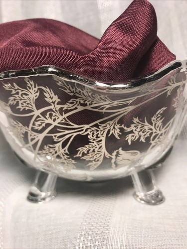 Vtg silver floral overlay - vtg,
