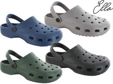 Mens Clogs EVA Slip On Moulded Lightweight Comfort Pool Beach Summer Shoes Ella