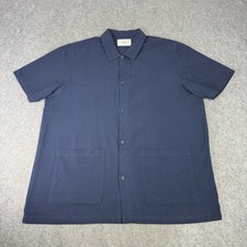 Folk Shirt Mens XL Navy Blue