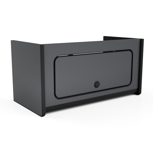 Dark grey small campervan - grey,