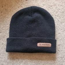 John Deere Black Beanie Hat Warm Great Condition Dickies Thinsulate 