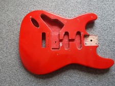 Stratocaster Body (Not Fender)- Nitro Cellulose Paint Fiesta Red