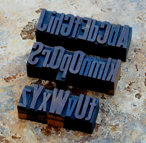 Alphabet 27mm letterpress - alphabet,