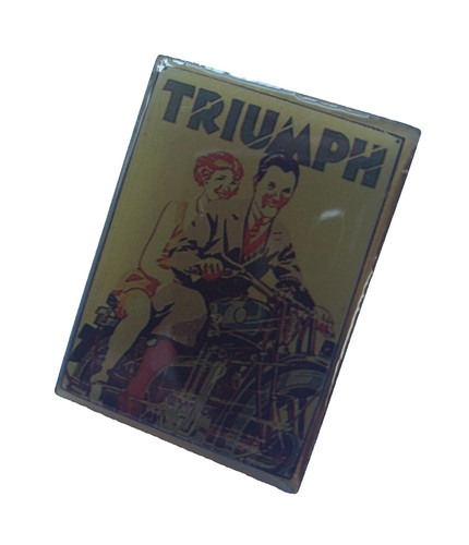 Triumph motorcycle pin badge - badge,