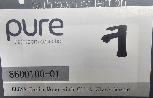 Pure bathroom matt black basin