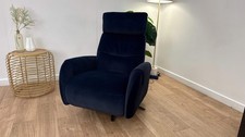 Sofology The Monroe Fabric Recliner Chair in Navy Blue