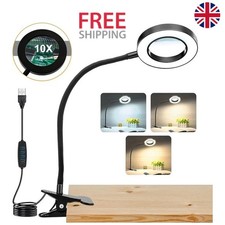 10X Magnifier Glass LED Desk
