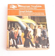 Railway Passenger Timetable BR Great Britain 1st June 1981