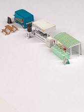 N gauge market station stalls