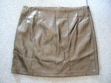 LADIES FAUX LEATHER BLACK MINI