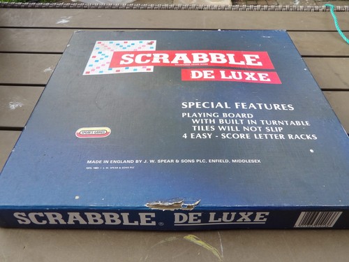 1983 scrabble deluxe - deluxe, raised