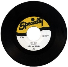 DON AND DEWEY "BIM BAM c/w JUSTINE" 1958 R&B