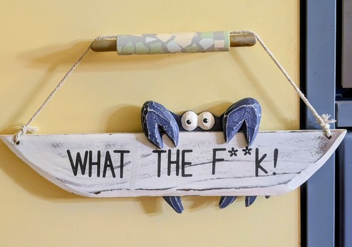 Novelty wooden blue crab - wooden,