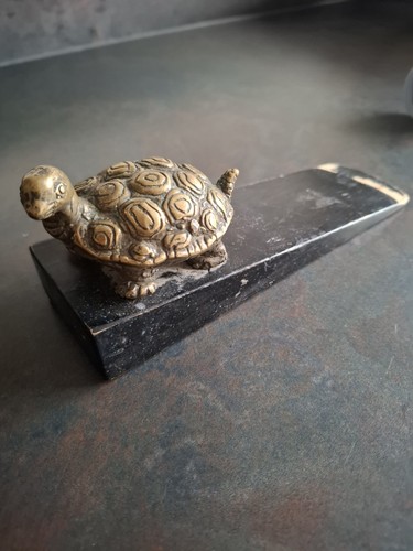 Brass vintage turtle wooden - brass,