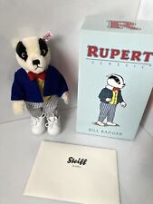 STEIFF 653636 BILL BADGER TEDDY - Rupert The Bear - 28cm - Alpaca - LIMITED 1500