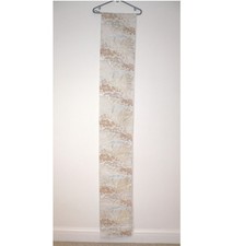 RARE SILVER JAPANESE VINTAGE SILK BROCADE FUKURO 4m OBI BELT table runner Temple