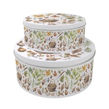 Set of 2 Woodland Cake Tins -