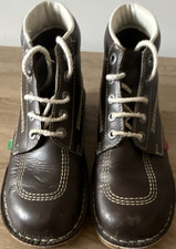 Kickers brown leather lace - brown,