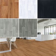Wood Effect Cushion Floor VINYL FLOORING Waterproof Kitchen Bathroom Toilet Lino