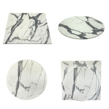 White marble table - white,
