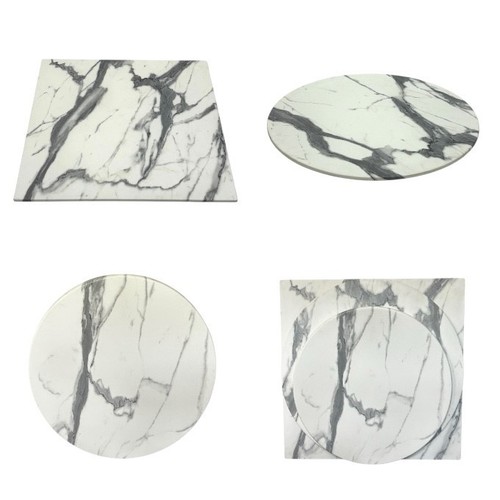 White marble table tops - white,
