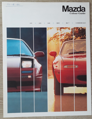 Mazda range colour guide - range,
