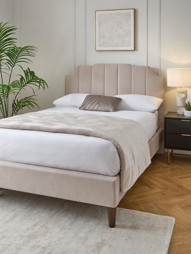 Rene double bed natural - double, wooden