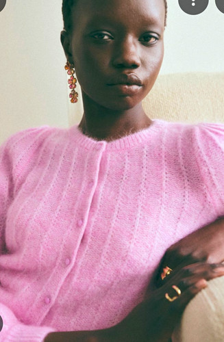 Sezane pink mohair knit - mohair,