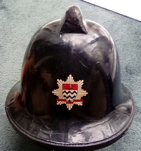 Vintage firemans helmet - firemans, (