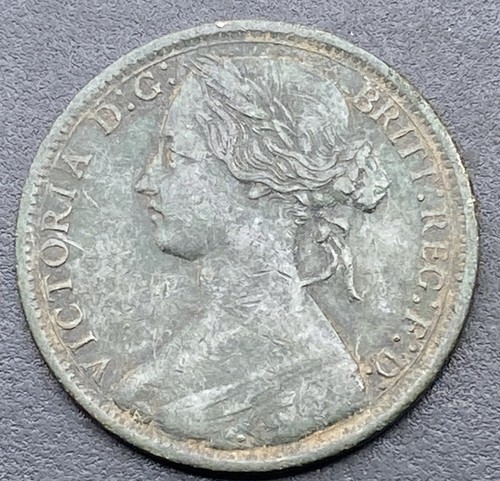 Victoria 1865 penny - penny, coin