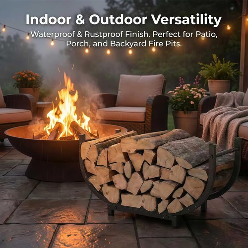 Metal log holder firewood - log,